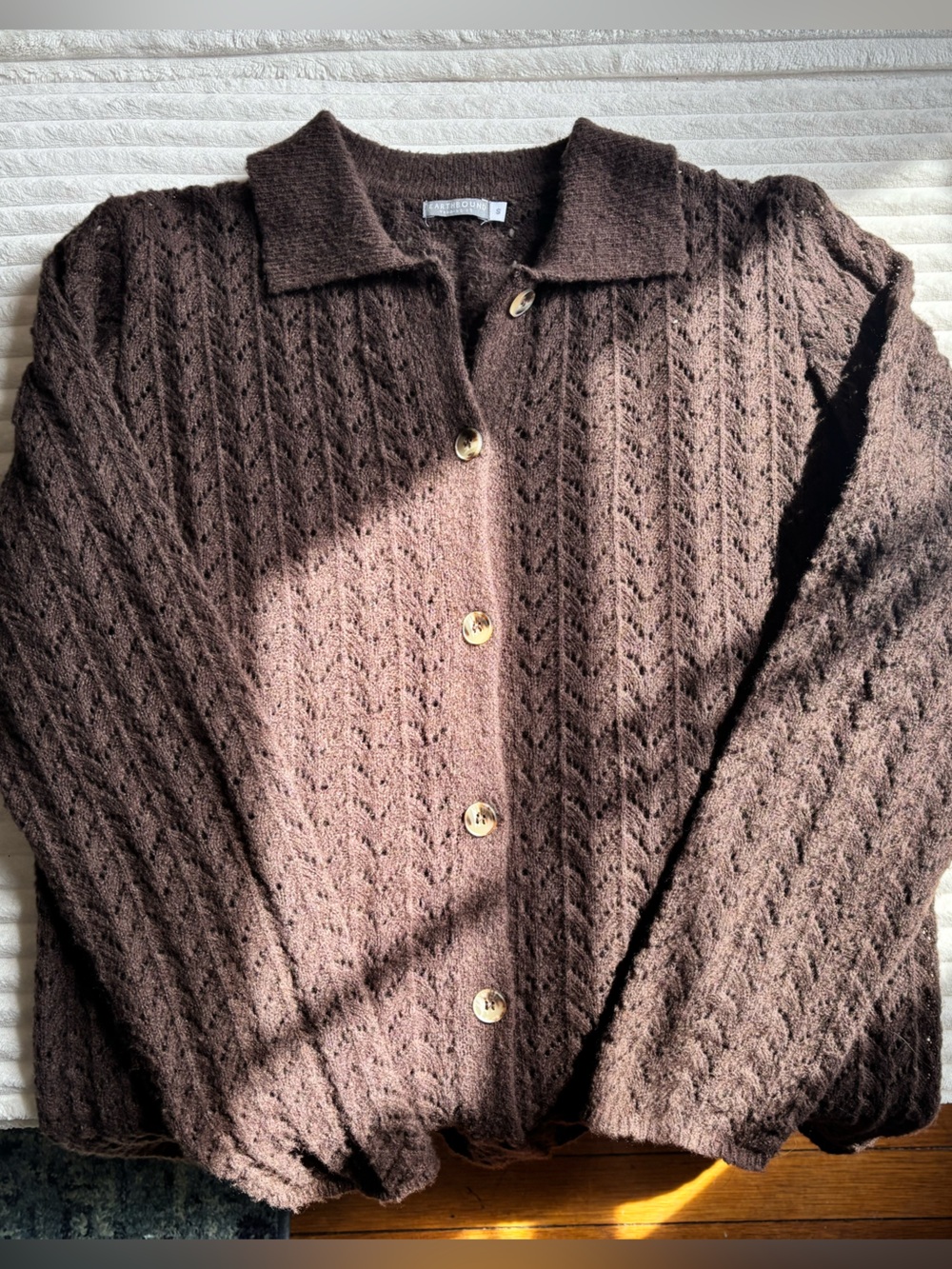 Earthbound Brown Button Up Cardigan